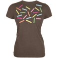 thumbnail image 1 of Halloween Ice Cream Sprinkle Costume Juniors Soft T Shirt Heather Brown LG, 1 of 1