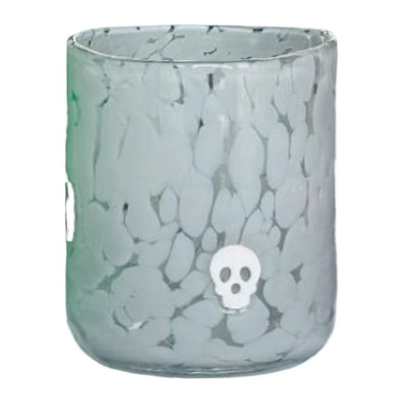 Halloween Icon Juice Glasses, 14oz Icon Stemless Coffee Drinking Cups,for Gift & Halloween Party Drinkware,Gray,4.33*2.36,Halloween