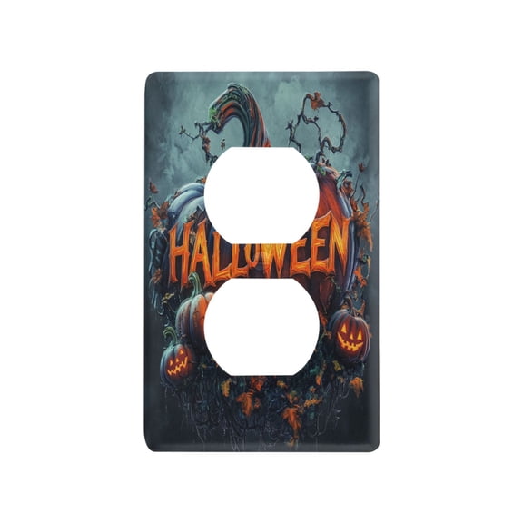 Halloween Icon Light Switch Cover Switch Plate Outlet Cover Plug Cover for Electrical Outlet