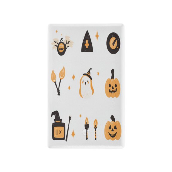 Halloween Icons Light Switch Cover Switch Plate Outlet Cover Plug Cover for Electrical Outlet