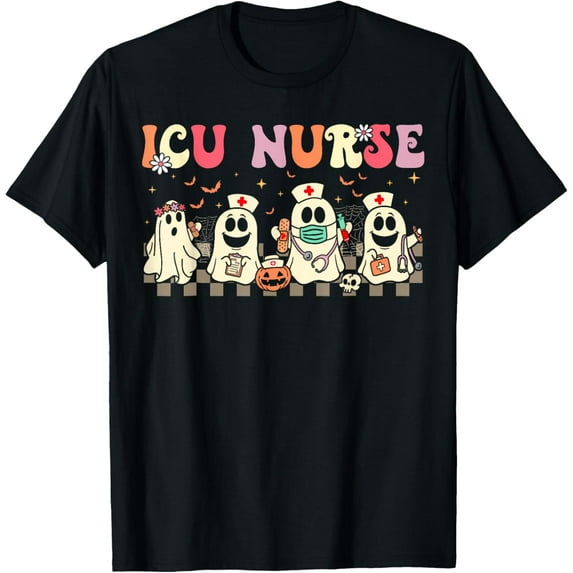 Halloween Icu Nurse Boo Crew Costume Intensive Care Unit T-Shirt