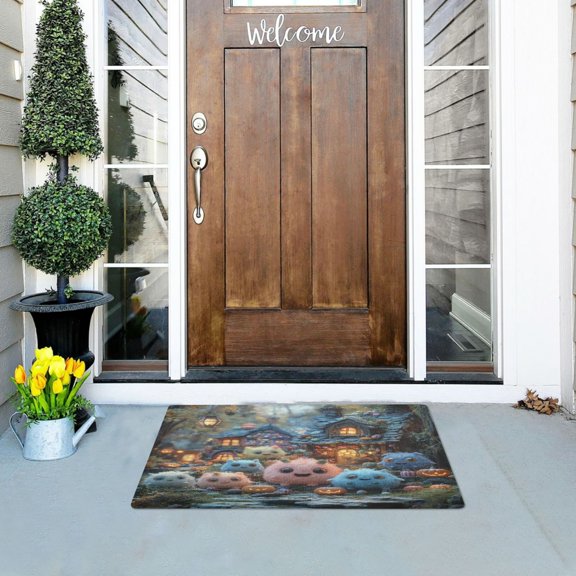 Halloween Imp Party Versatile Absorbent Door Mat, Non-Slip, Easy to Clean 32''x20''