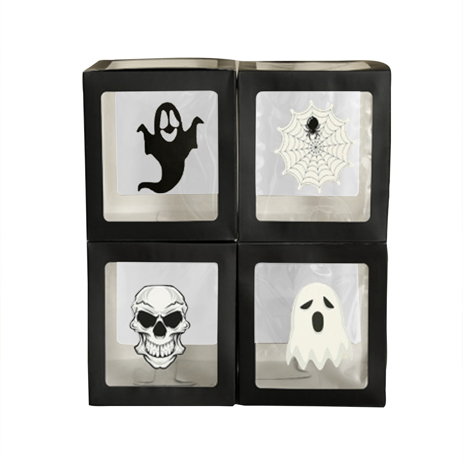 Halloween Indoor Decor - Ghost & Pumpkin Balloon Boxes for Haunted ...