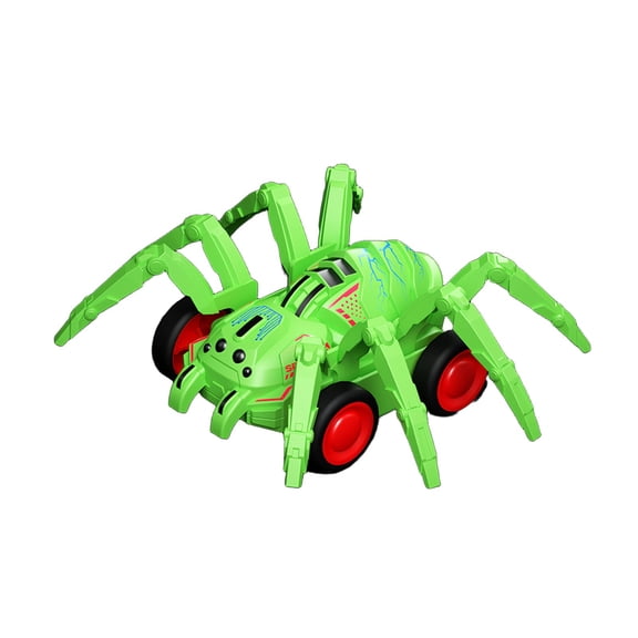 Halloween Inertial Crawling Spider Figurine, Movable Plastic Spider Decor Ornament for Desk Haunted House Bar Layout Prop