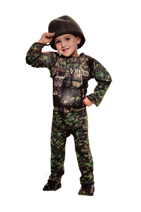 Halloween Infant Boys Muscle Chest Li'l Soldier Halloween Costume 3T-4T