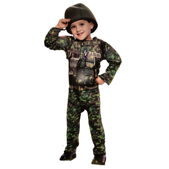 Halloween Infant Boys Muscle Chest Li'l Soldier Halloween Costume 3T-4T