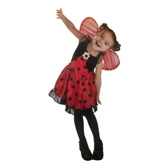 Halloween Infant Girls Red Ladybug Costume Dress Headband & Wings 12-24 Months