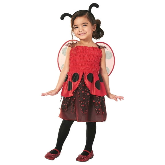 Halloween Infant Girls Red Ladybug Costume Dress Headband & Wings 18-24 Months