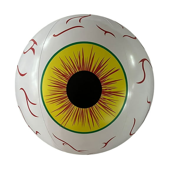 Halloween Inflatable Eyeball Decoration with Remote-Controlled LED Lights – 15.7" Light-Up Floating Balloon for Indoor & Outdoor Halloween Party Decor