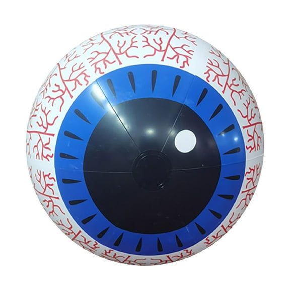 Halloween Inflatable Eyeball Decoration with Remote-Controlled LED Lights – 15.7" Light-Up Floating Balloon for Indoor & Outdoor Halloween Party Decor