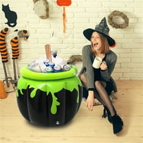 Halloween Inflatable Ice Bucket Cauldron Cooler - PVC Leakproof Beverage Chiller for Parties, Barbecues, Picnics, and Outdoor Gatherings