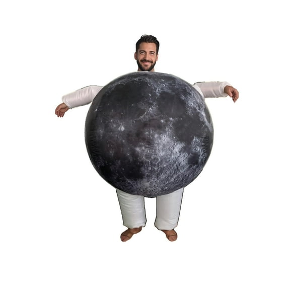 Halloween Inflatable Planet Costume for Adults Moon Mascot Costume Full-Body Planet Cosplay Suit for Halloween, Christmas,Carnival