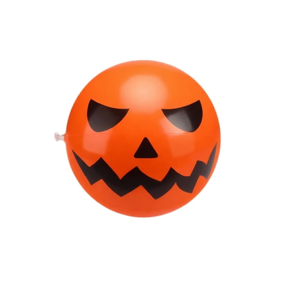 Halloween Inflatable Pumpkin Beach Ball, Horror Jack O Lantern PVC Blow Up Toy for Pool Party Carnival, Random Style