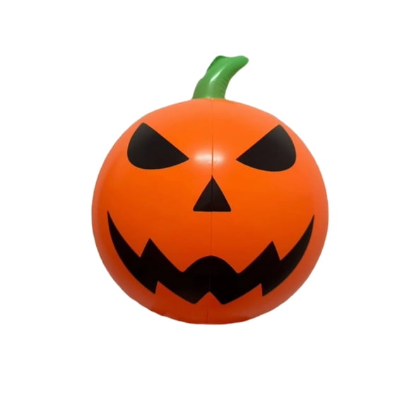 Halloween Inflatable Pumpkin, Blow Up Pumpkin Beach Ball Toy Orange Jack O Lantern Ball for Indoor Outdoor Yard Balloons Halloween Party Costume Pool Float Decorations