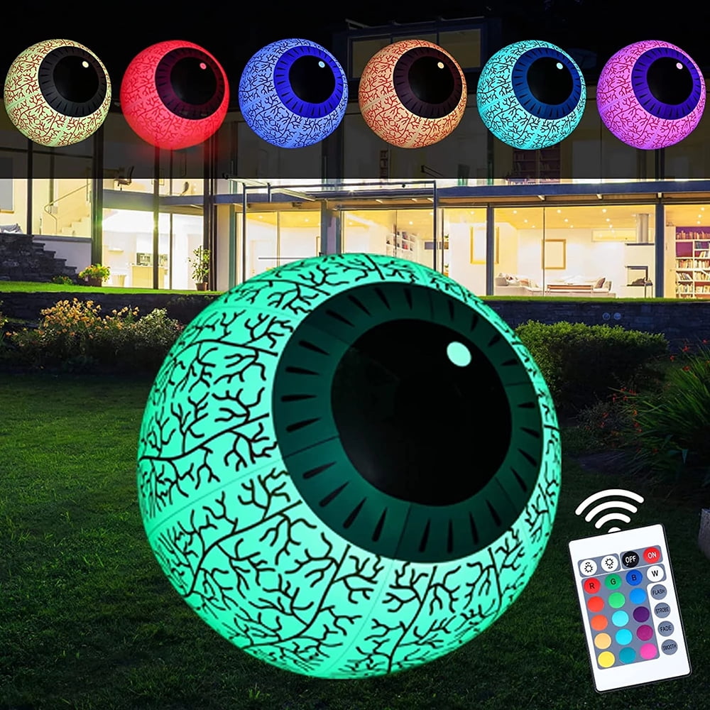 Halloween Inflatables Eyeball Remote Control Blow Up Eyeballs With 16