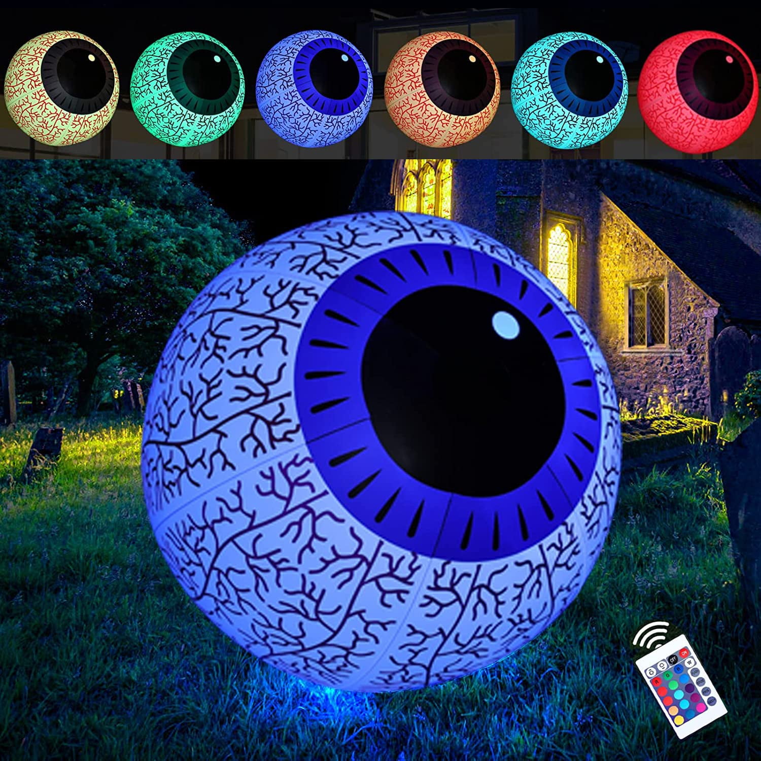 Halloween Inflatables Outdoor Decorations, 24 Inch Remote Control Blow