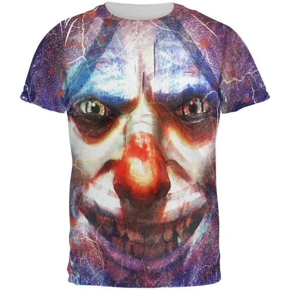 Halloween Insane Nightmare Clown All Over Mens T Shirt Multi SM