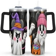 thumbnail image 1 of Halloween Insulated Tumblers Happy Halloween Pumpkin Travel Coffee Mugs with Straw,Thermal with Lids for Hot and Cold Drinks for Daughter Son 40 oz Boo Cup, 1 of 7