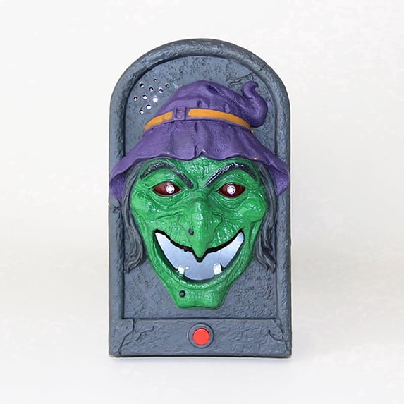 Halloween Interactive Doorbell Witch Light-up Talking Prank Doorbell