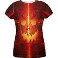thumbnail image 1 of Halloween Intergalactic Pumpkin of Doom All Over Womens T Shirt Multi X-LG, 1 of 2