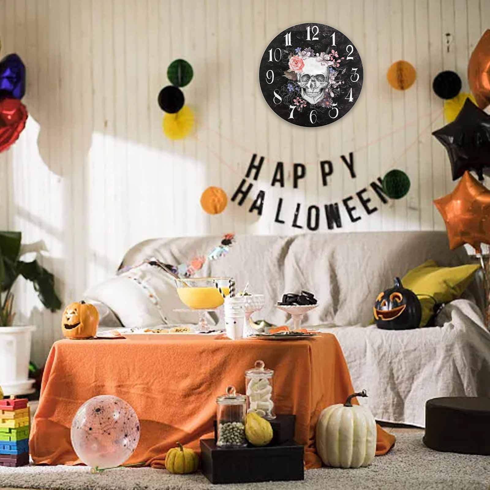 Halloween Interval Clock Sand Timer 1 Minute Silent Wall Clock Swing ...