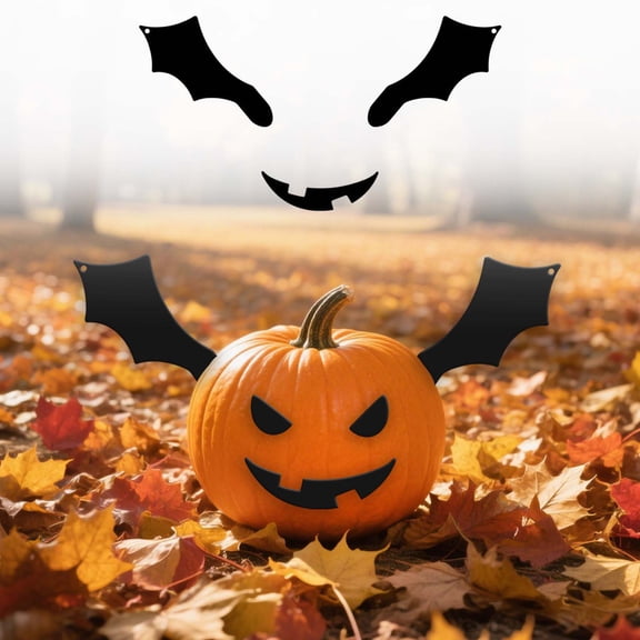 Halloween Iron Pumpkin Decor Insert Ornament, Flying Shape Metal Plug-In Decor for Carved Pumpkin, Party Spooky DIY Dress-Up Props with Smooth Safe Edges