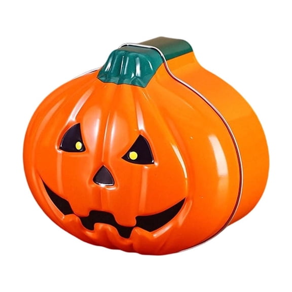 Halloween Iron Pumpkin Ghost Storage Box, Multi-Purpose Candy Treat Box, Versatile Festival Decoration, Party Snack Container, Great for Gifting and Halloween Events