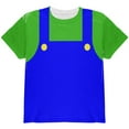 thumbnail image 1 of Halloween Italian Green Plumber Costume All Over Youth T Shirt Multi YMD, 1 of 2