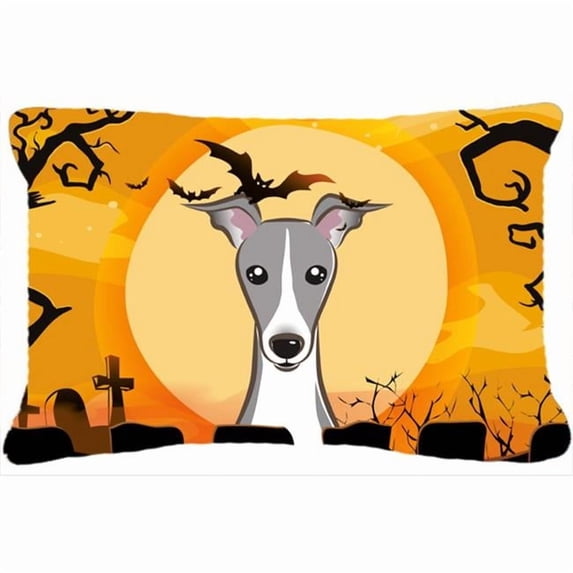 Halloween Italian Greyhound Fabric Decorative Pillow