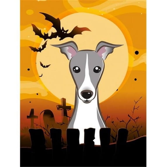 Halloween Italian Greyhound Flag Canvas House Size