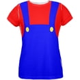 thumbnail image 1 of Halloween Italian Red Plumber Costume All Over Womens T Shirt Multi X-LG, 1 of 2
