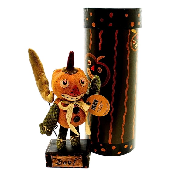 Craftoutlet.Com 9.00In Jack In Box Cylinder, Fabric, Fabric Decorative Box Primitive 526053