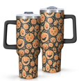 thumbnail image 1 of Halloween Jack Lanterns Galore Pattern Tumbler with Handle and Lid,40oz Double Wall Vacuum Insulated Tumbler,Cups Gift for Women and Men, 1 of 7