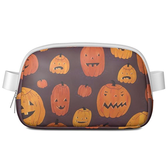 Halloween Jack Lanterns Variety Pattern Cute Fanny Packs for Women,Travel Waterproof Crossbody Fanny Bags Waist Purse for Women Anti Theft Adjustable Strap for Running Travel Cycling