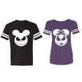 thumbnail image 1 of Halloween Jack Mouse Ears Matching Couple Cotton Jerseys (Men Black / Women Purple) (Men XXL / Women L), 1 of 3