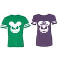 thumbnail image 1 of Halloween Jack Mouse Ears Matching Couple Cotton Jerseys (Men Green / Women Purple) (Men XXL / Women S), 1 of 3