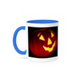 thumbnail image 1 of 3dRose, Halloween Jack o Lantern, 11oz Two-Tone Blue Mug, 1 of 7