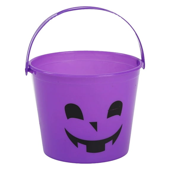 Halloween Jack-O-Lantern Candy Basket, Trick or Treat Pumpkin Bucket, Halloween Party Supplies, Pumpkin Pails with Handle, 1 Pcs, 5.70x4.92"