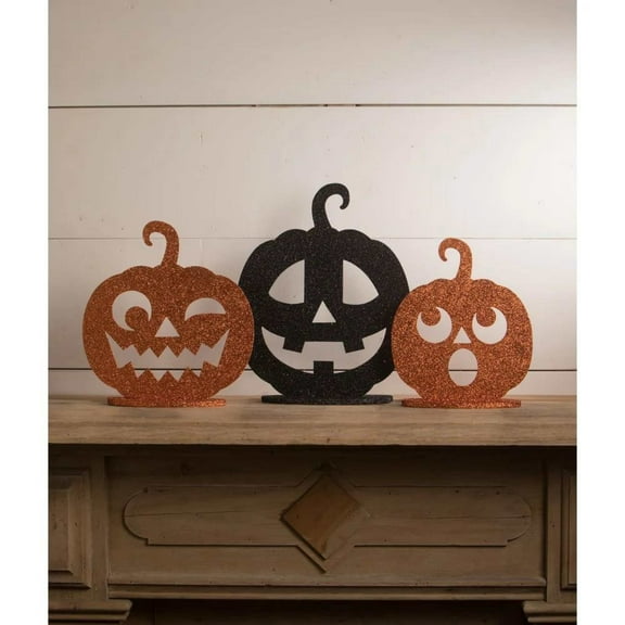 Halloween Jack-O-Lantern Glitter Dummy B Mdf Boards Pumpkins Lc1525