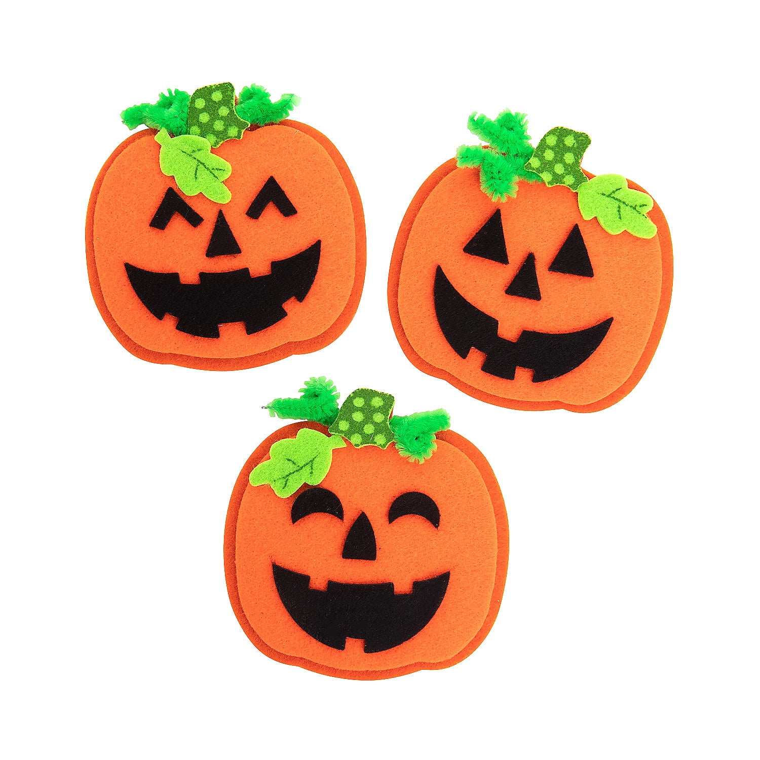 Halloween Pumpkin Kids DIY Decorating Foam Craft Kit, Makes 12 Jack-O ...