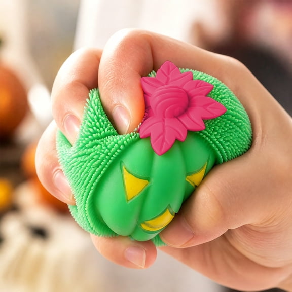 Halloween Jack O Lantern Squishies Fidget Toy, Soft Squeeze Stress Relief Sensory Ball for Kids Adults, Spooky Party Favors Trick Or Treat Fillers Classroom Rewards Anxiety Relief Toy