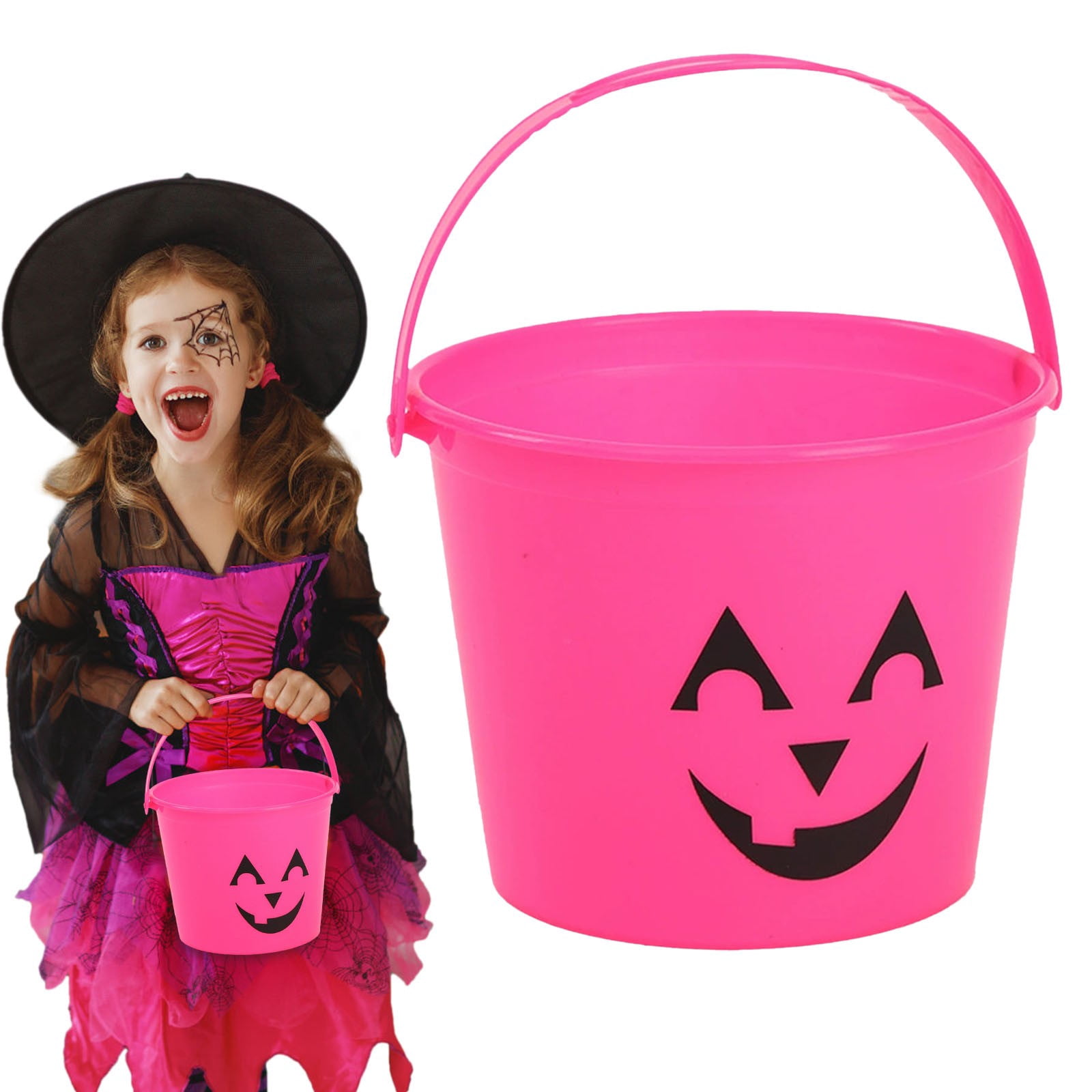 Halloween Jack-O-Lantern Trick or Treat Pail Bucket - Candy Gift Basket ...