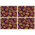 thumbnail image 1 of Halloween Jack O Lanterns with Candy Summer Placemats Table Placemats Set Of 4-Linen Kitchen Washable Placemats Table Mats 11.8"x17.7" Non-Slip Heat Resistant, 1 of 6