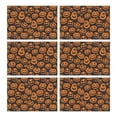 thumbnail image 1 of Halloween Jack O Lanterns on Dark Background Summer Placemats Table Placemats Set Of 6-Linen Kitchen Washable Placemats Table Mats 11.8"x17.7" Non-Slip Heat Resistant, 1 of 5