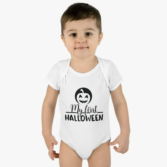 Halloween Jack-o-Lantern Onesie for Baby's first halloween