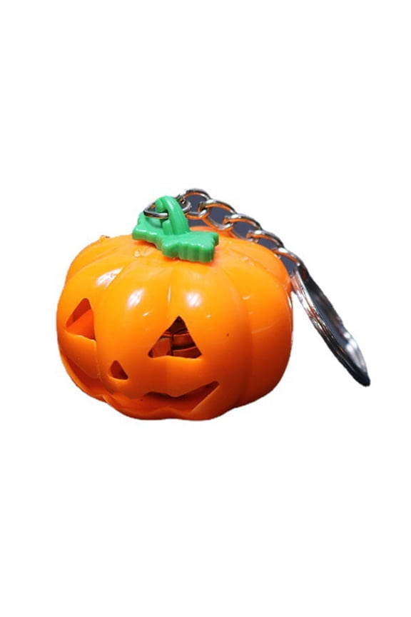 Halloween Jack-o-lantern Keychain LED Pumpkin Light String Luminous Keychain
