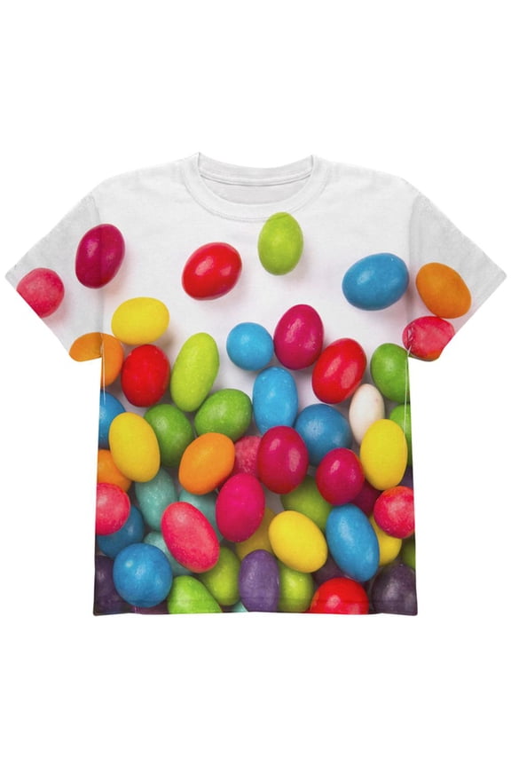 Halloween Jelly Beans All Over Youth T Shirt Multi YLG
