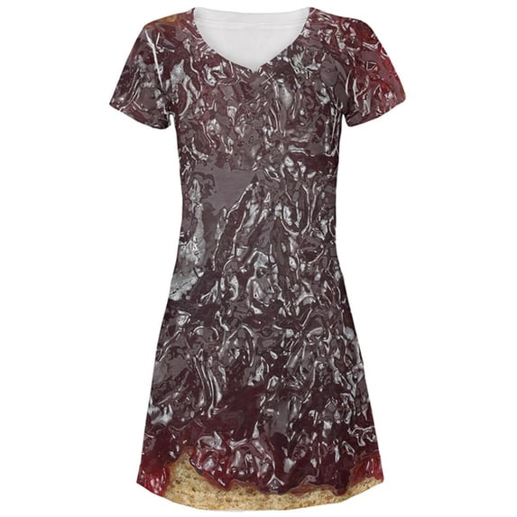 Halloween Jelly PB Costume All Over Juniors Beach Cover-Up Dress Multi SM