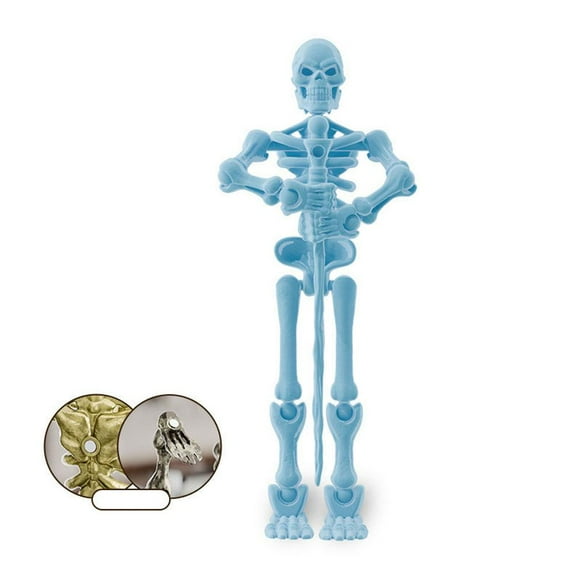 Halloween Jointed Skeleton Decoration, Magnetic Skeleton Action Figures, Plastic Skeleton Mova Decoration, Multi-Jointed