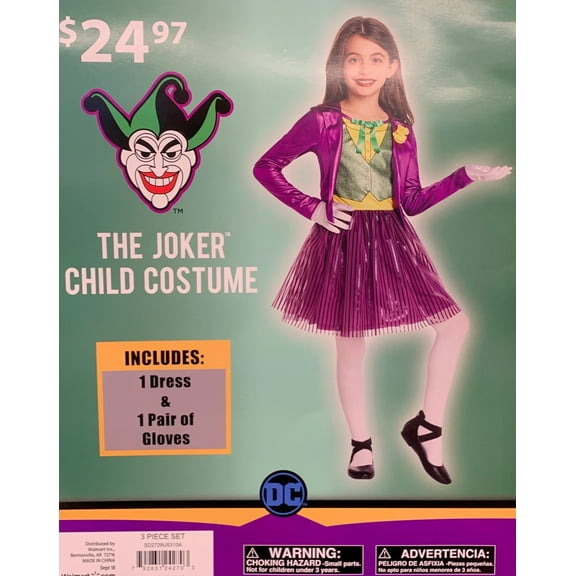 Halloween Joker Dress Girl Lg